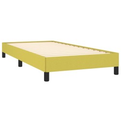 Cadre de lit sans matelas vert 100x200 cm tissu 