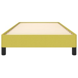 Cadre de lit sans matelas vert 100x200 cm tissu 