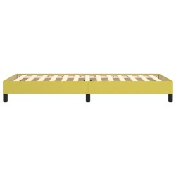 Cadre de lit sans matelas vert 100x200 cm tissu 
