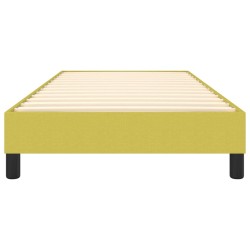 Cadre de lit sans matelas vert 100x200 cm tissu 