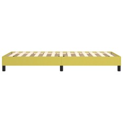Cadre de lit sans matelas vert 100x200 cm tissu 