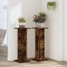 Supports pour plantes 2 pcs chêne fumé bois d'ingénierie 