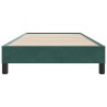 Cadre de lit sans matelas vert foncé 80x210 cm velours 