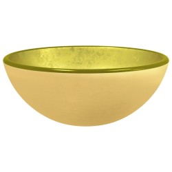 Lavabo Verre trempé 30x12 cm Doré 