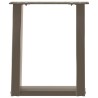 Pieds de table basse en U 2 pièces Acier naturel 38 x (42-43) cm Acier 