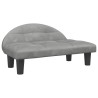 Lit pour chien gris clair 70x52x30 cm velours 