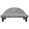 Lit pour chien gris clair 70x52x30 cm velours 
