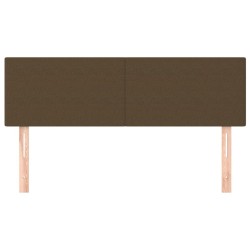 Têtes de lit 2 pcs Marron foncé 72x5x78/88 cm Tissu 