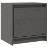 Tables de chevet 2 pcs Gris 40x30,5x40 cm Bois de pin massif 