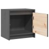 Tables de chevet 2 pcs Gris 40x30,5x40 cm Bois de pin massif 