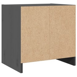 Tables de chevet 2 pcs Gris 40x30,5x40 cm Bois de pin massif 