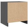 Tables de chevet 2 pcs Gris 40x30,5x40 cm Bois de pin massif 