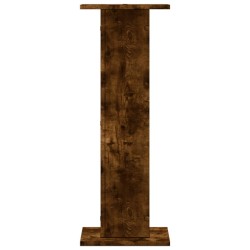 Supports de haut-parleurs 2 pcs chêne fumé bois d'ingénierie 