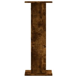 Supports de haut-parleurs 2 pcs chêne fumé bois d'ingénierie 