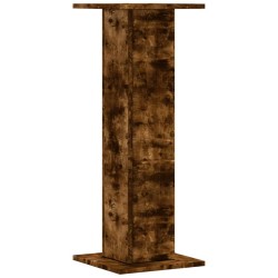 Supports de haut-parleurs 2 pcs chêne fumé bois d'ingénierie 