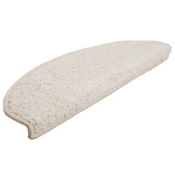 Tapis d'escalier 10 pcs 65x21x4 cm Blanc 