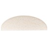 Tapis d'escalier 10 pcs 65x21x4 cm Blanc 