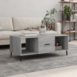 Table basse sonoma gris 102x50x40 cm bois d'ingénierie 