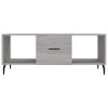 Table basse sonoma gris 102x50x40 cm bois d'ingénierie 