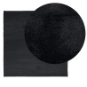 Tapis OVIEDO à poils courts noir 160x160 cm 