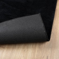 Tapis OVIEDO à poils courts noir 160x160 cm 