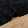Tapis OVIEDO à poils courts noir 160x160 cm 