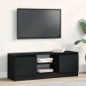 Meuble TV chêne noir 102x30x36 cm bois d'ingénierie 