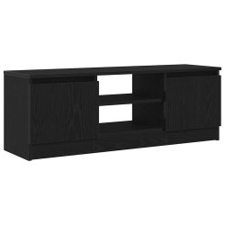Meuble TV chêne noir 102x30x36 cm bois d'ingénierie 