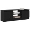 Meuble TV chêne noir 102x30x36 cm bois d'ingénierie 