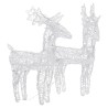 Rennes de Noël 2 pcs 80 LED Multicolore Acrylique 