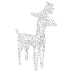 Rennes de Noël 2 pcs 80 LED Multicolore Acrylique 