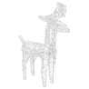 Rennes de Noël 2 pcs 80 LED Multicolore Acrylique 
