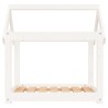 Lit pour chien Blanc 71x55x70 cm Bois de pin solide 
