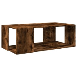 Table basse chêne fumé 89,5x48x30 cm bois d'ingénierie 