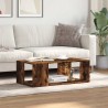 Table basse chêne fumé 89,5x48x30 cm bois d'ingénierie 