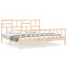 Cadre de lit sans matelas bois massif de pin 