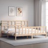 Cadre de lit sans matelas bois massif de pin 