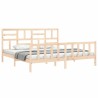 Cadre de lit sans matelas bois massif de pin 
