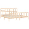 Cadre de lit sans matelas bois massif de pin 