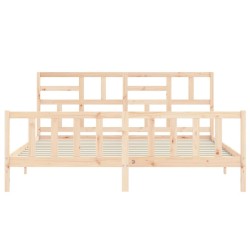 Cadre de lit sans matelas bois massif de pin 