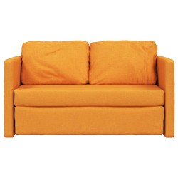 Canapé-lit 2 en 1 jaune foncé 112x174x55 cm tissu 