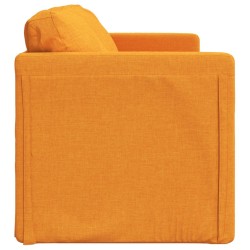 Canapé-lit 2 en 1 jaune foncé 112x174x55 cm tissu 