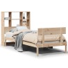 Lit bibliothèque sans matelas 90x200 cm bois de pin massif 