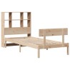 Lit bibliothèque sans matelas 90x200 cm bois de pin massif 