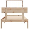 Lit bibliothèque sans matelas 90x200 cm bois de pin massif 