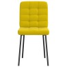 Chaises à manger lot de 4 jaune velours 