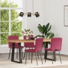 Chaises à manger lot de 4 Rouge bordeaux Velours 