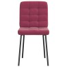 Chaises à manger lot de 4 Rouge bordeaux Velours 