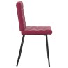 Chaises à manger lot de 4 Rouge bordeaux Velours 