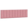 Coussin de tête de lit rose 180 cm velours 
